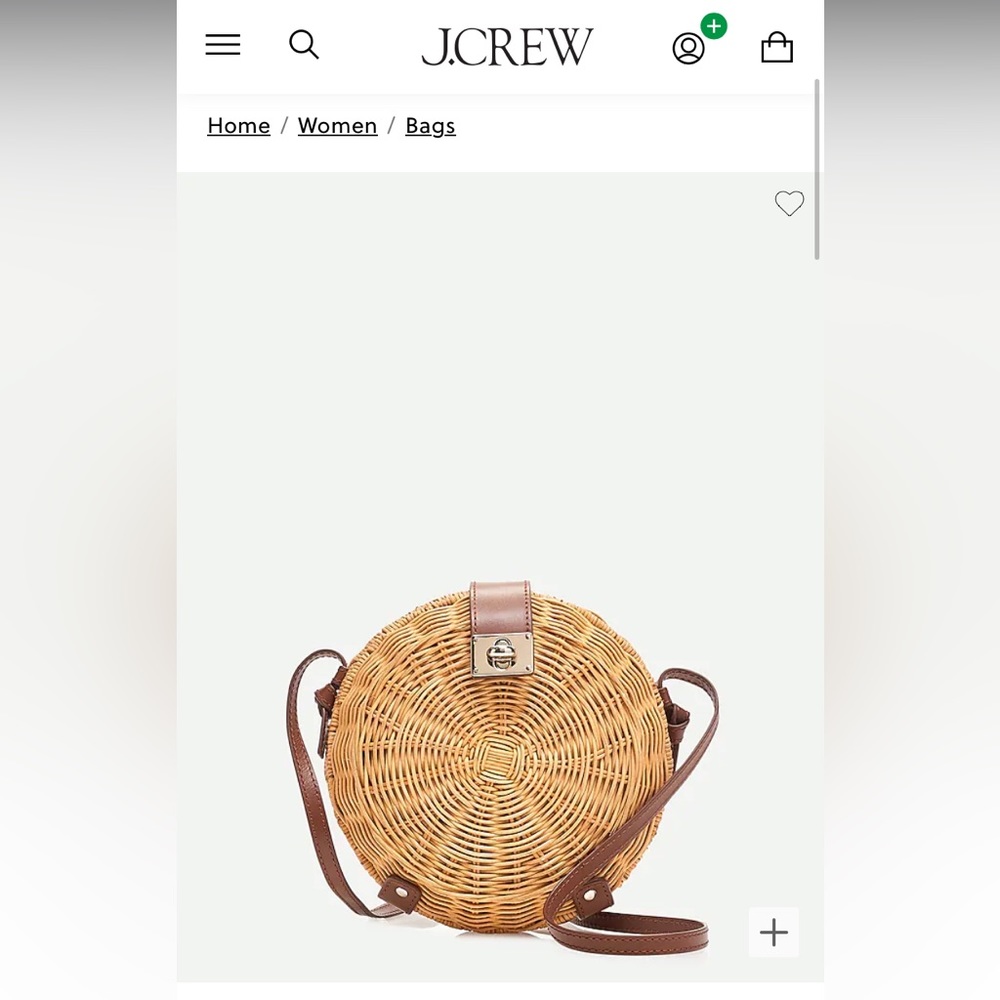 J.CREW rattan crossbody bag like new condition